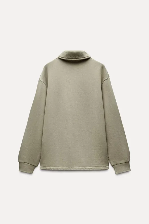 SUDADERA CUELLO POLO LAVADA