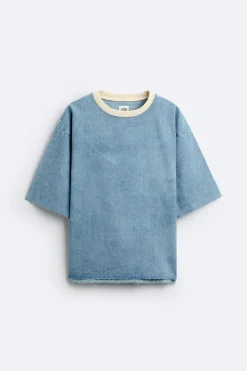 SUDADERA DENIM LAVADO