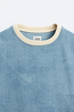 SUDADERA DENIM LAVADO