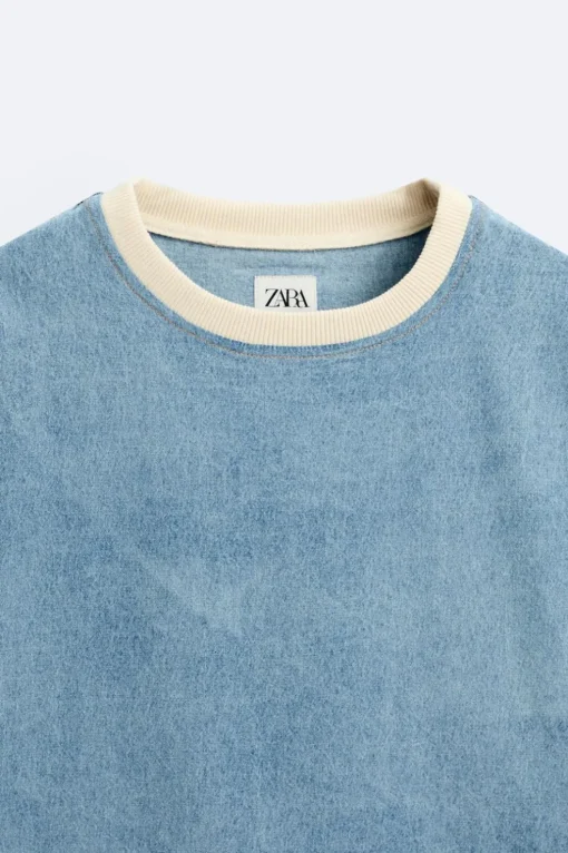 SUDADERA DENIM LAVADO