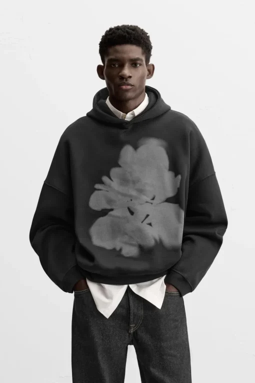 SUDADERA ESTAMPADO FLOR