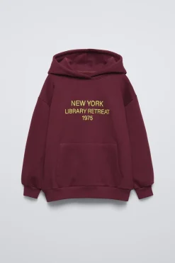SUDADERA FORRADA CAPUCHA TEXTO