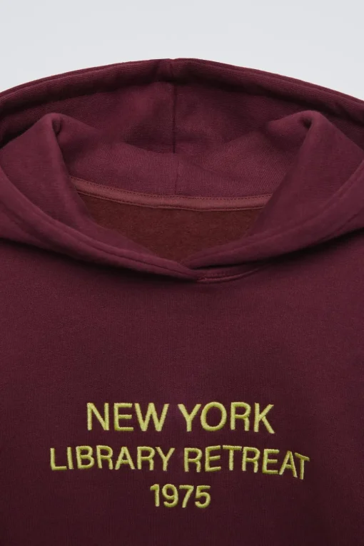 SUDADERA FORRADA CAPUCHA TEXTO