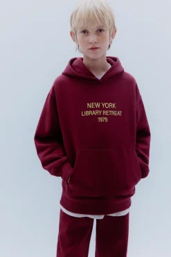 SUDADERA FORRADA CAPUCHA TEXTO