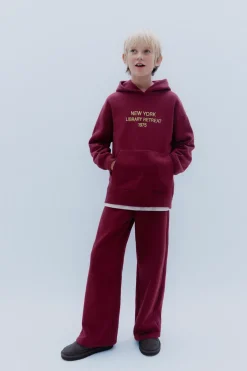 SUDADERA FORRADA CAPUCHA TEXTO