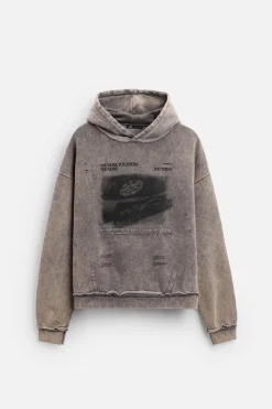 SUDADERA LAVADA ESTAMPADO