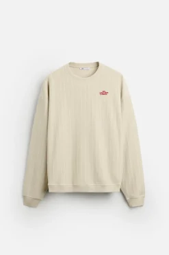SUDADERA RAYAS BORDADO