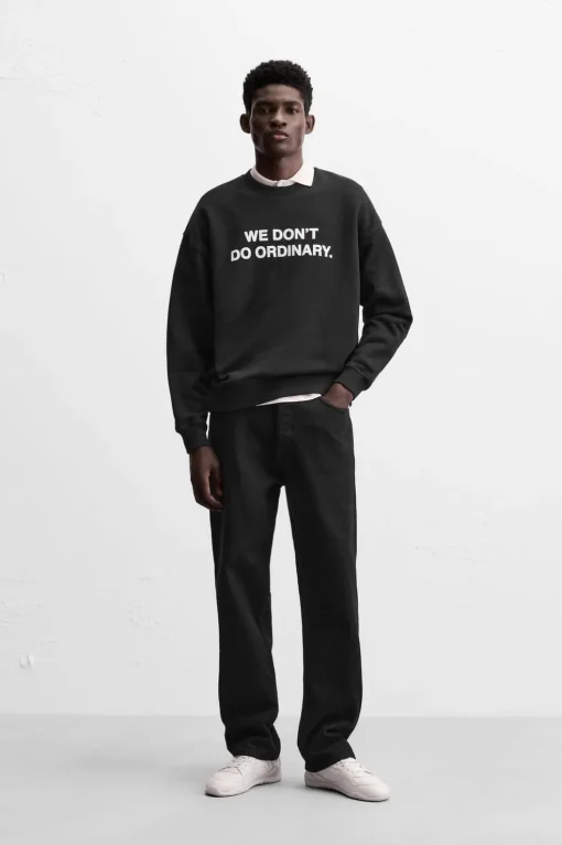 SUDADERA TEXTO ESTAMPADO