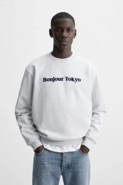 SUDADERA TEXTO ESTAMPADO