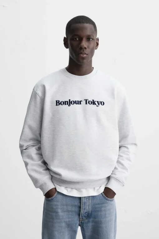 SUDADERA TEXTO ESTAMPADO