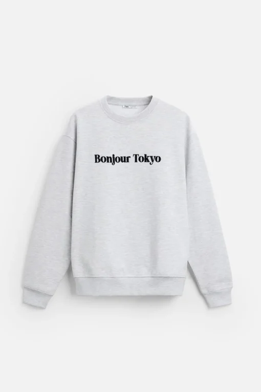 SUDADERA TEXTO ESTAMPADO