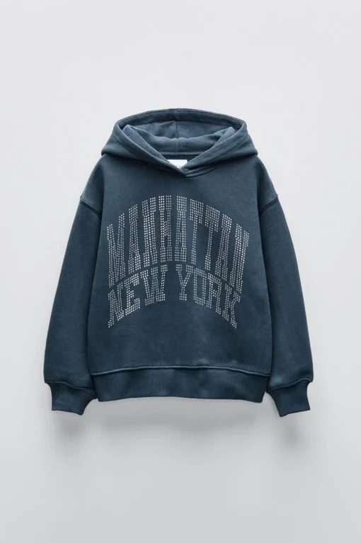 SUDADERA TEXTO STRASS