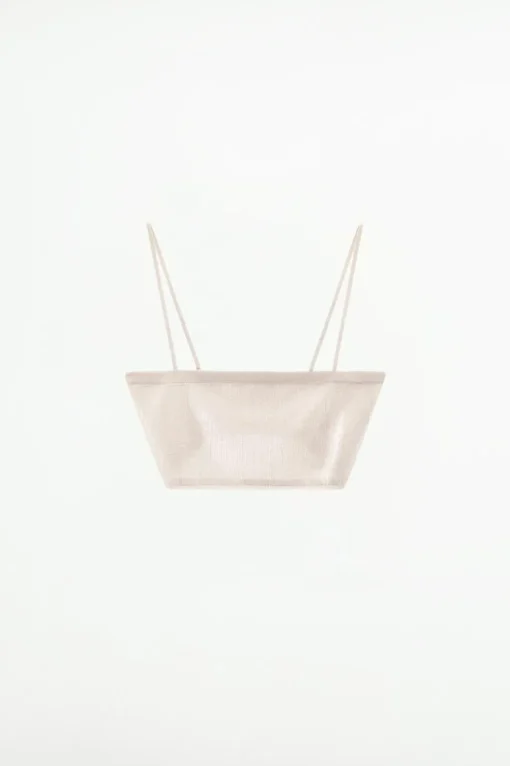 SUJETADOR BANDEAU PUNTO FINO LENTEJUELAS