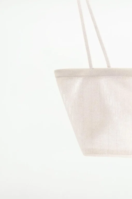 SUJETADOR BANDEAU PUNTO FINO LENTEJUELAS