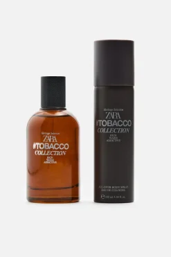 #TOBACCO COLLECTION RICH WARM ADDICTIVE EDT + ALL-OVER BODY SPRAY EDC 2X 100ML (3.38 FL OZ. )