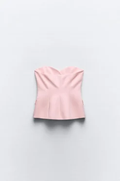 TOP BUSTIER BOTÓN FORRADO