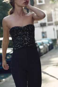 TOP BUSTIER LENTEJUELAS