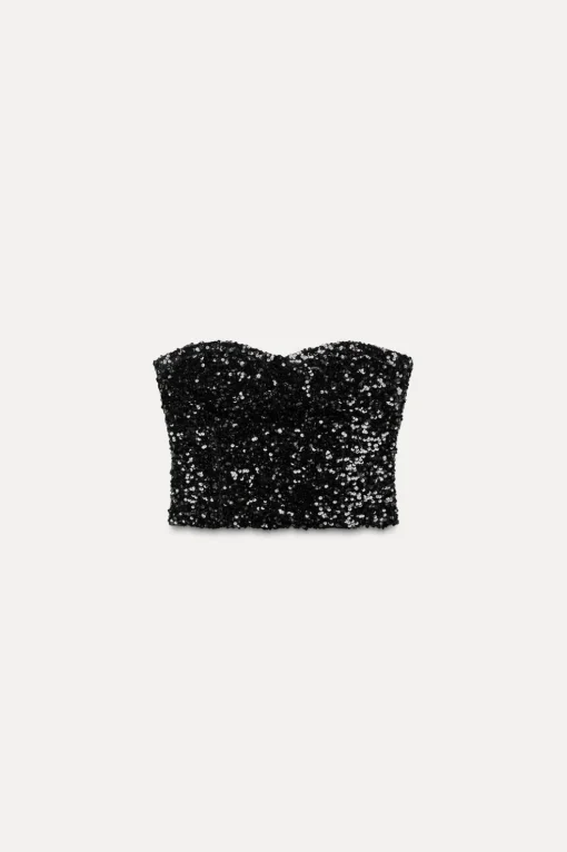 TOP BUSTIER LENTEJUELAS