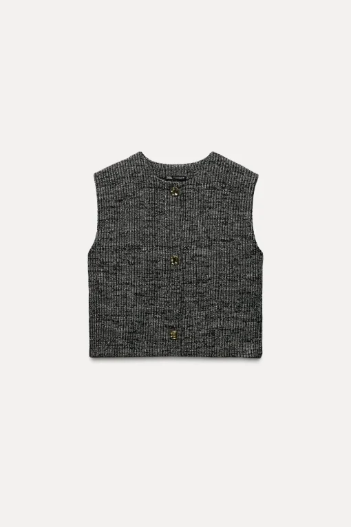 TOP CHALECO ESTRUCTURA BOTONES
