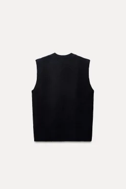 TOP CHALECO PUNTO LISO