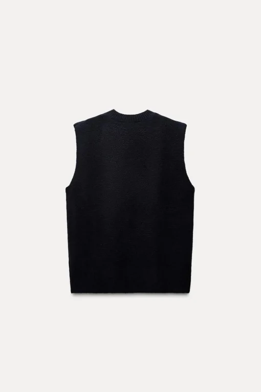 TOP CHALECO PUNTO LISO