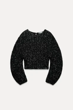 TOP CROP LENTEJUELAS