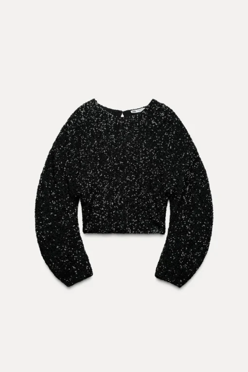 TOP CROP LENTEJUELAS