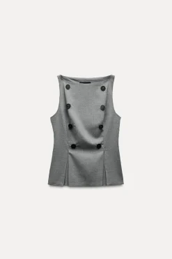 TOP CUELLO BARCO BOTONES