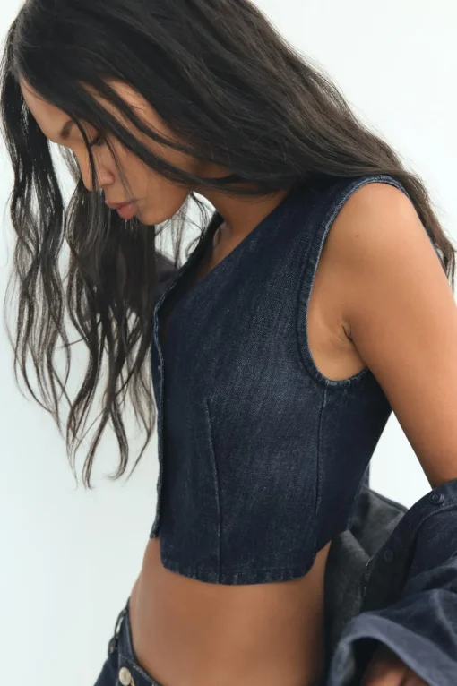 TOP DENIM TRF