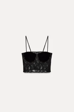 TOP ENCAJE TERCIOPELO