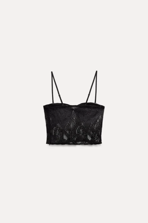 TOP ENCAJE TERCIOPELO