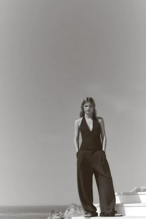TOP HALTER FRUNCES