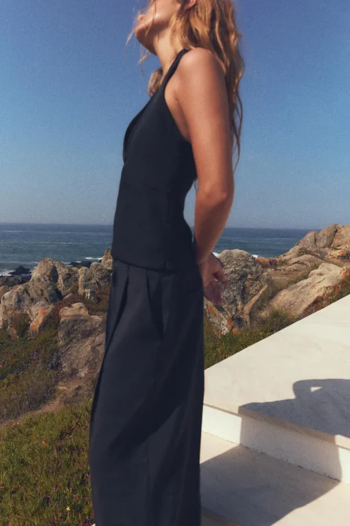 TOP HALTER FRUNCES