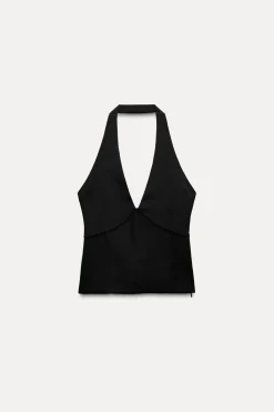 TOP HALTER FRUNCES