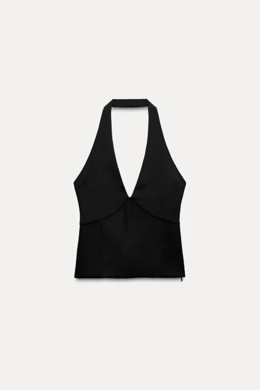 TOP HALTER FRUNCES