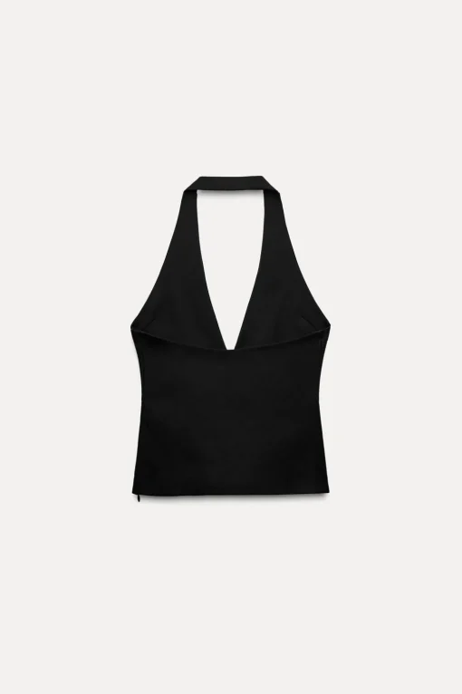 TOP HALTER FRUNCES