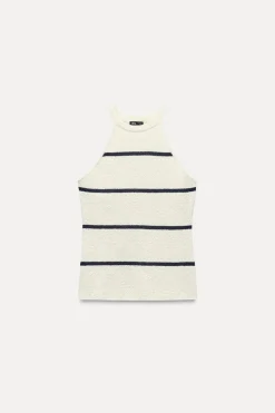 TOP HALTER PUNTO CORTADO