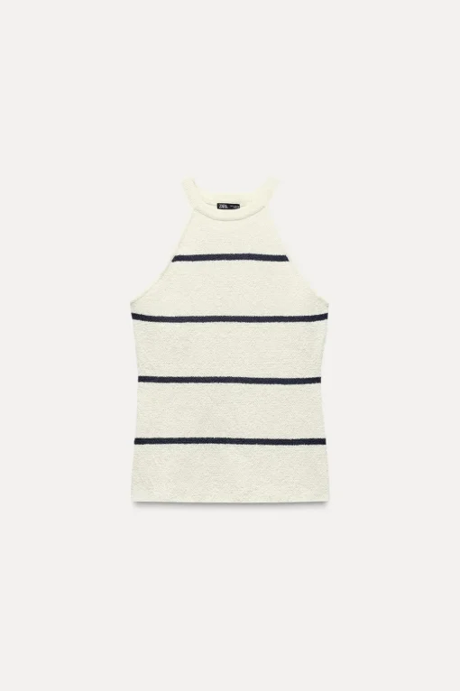 TOP HALTER PUNTO CORTADO