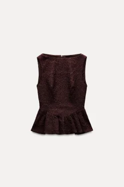 TOP JACQUARD VOLANTE