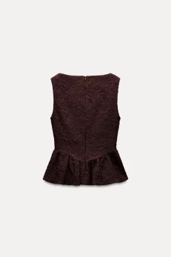 TOP JACQUARD VOLANTE