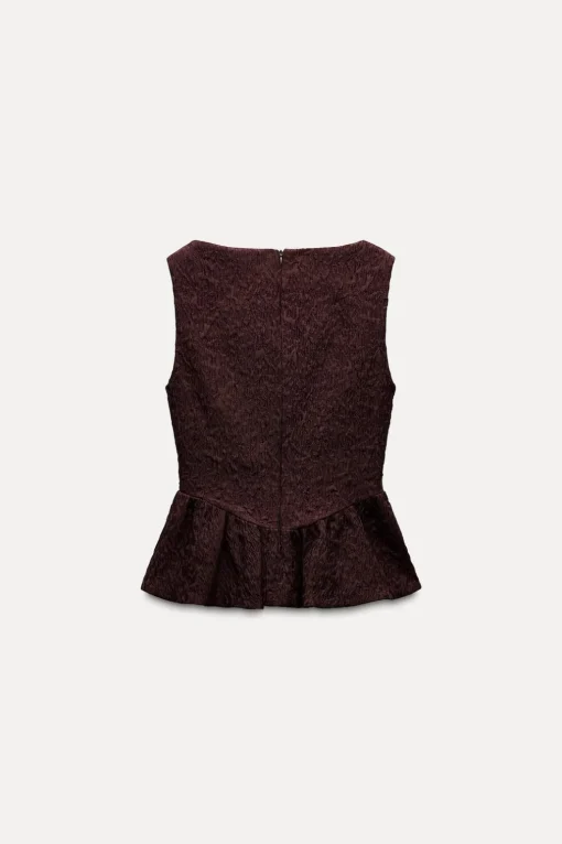 TOP JACQUARD VOLANTE