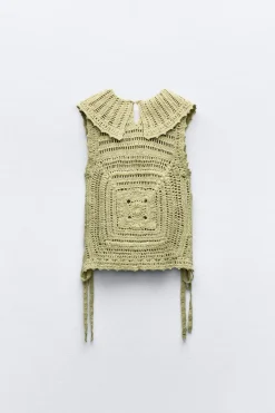 TOP PUNTO CROCHET LAZOS LATERALES