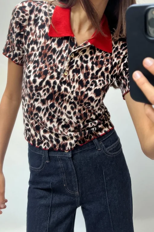 TOP PUNTO ESTAMPADO ANIMAL