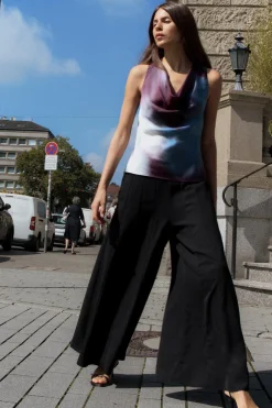 TOP SATINADO DRAPEADO TIE DYE