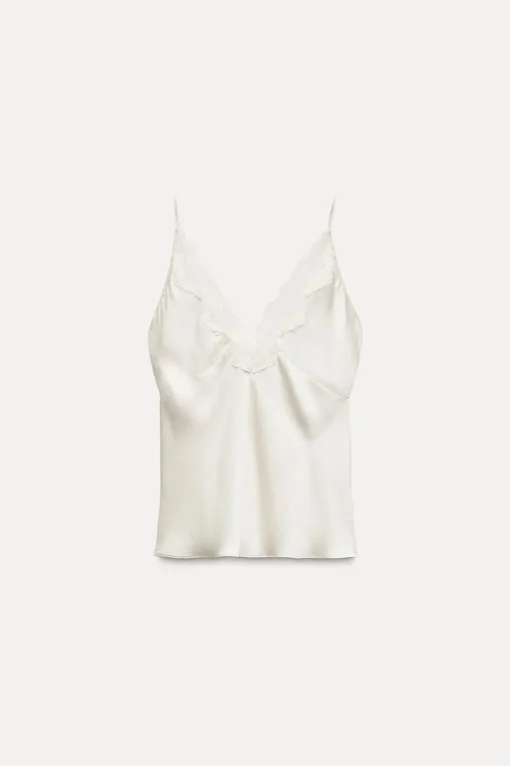 TOP SATINADO ENCAJE ZW COLLECTION