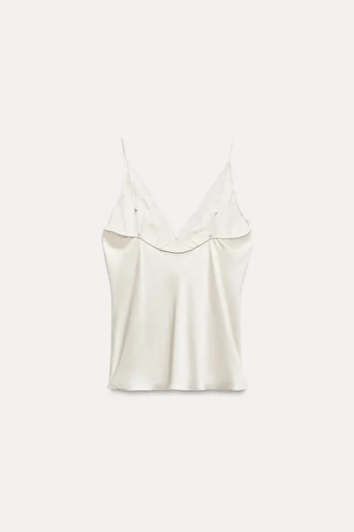 TOP SATINADO ENCAJE ZW COLLECTION
