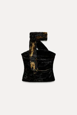 TOP TERCIOPELO FOULARD