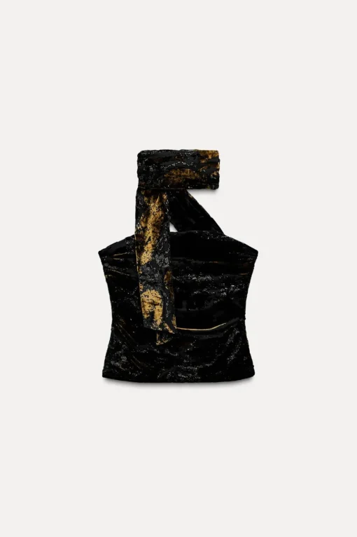 TOP TERCIOPELO FOULARD