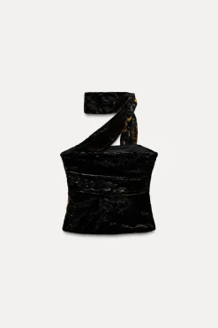 TOP TERCIOPELO FOULARD
