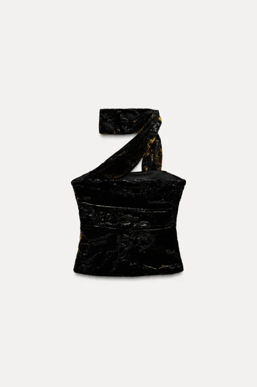 TOP TERCIOPELO FOULARD